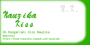 nauzika kiss business card